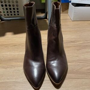 Franco Sarto Dark Brown Ankle Booties